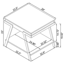 Marcia - Rectangular Side End Table - White High Gloss