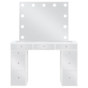 Regina - Makeup Vanity Table Set With Lighting - White