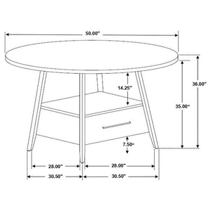 Gibson - Round Counter Height Dining Table - Yukon Oak