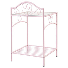 Massi - Metal 1-Shelf Nightstand - Powder Pink