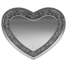 Aiko - Heart Shaped LED Light Wall Mirror - Silver