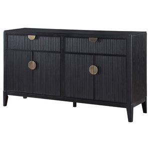 Brookmead - 4 Door Sideboard Buffet Storage Cabinet - Black