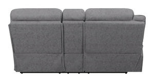 Higgins - Upholstered LAF Power Loveseat - Gray