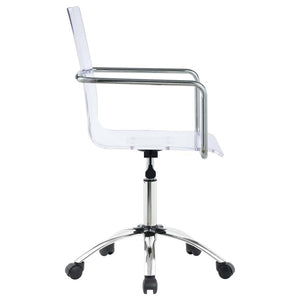 Amaturo - Acrylic Adjustable Home Office Desk Chair - Clear