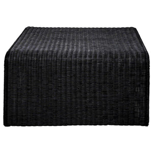 Cahya - Woven Rattan Square Coffee Table - Black