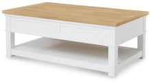 Ashbryn - White / Natural - Rectangular Cocktail Table