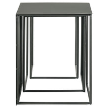 Imez - 3 Piece Rectangular Metal Nesting Table Set - Gray