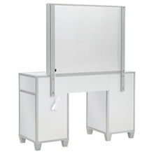 Allora - 9-Drawer Vanity Set With Lighting - Metallic Silver