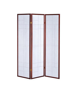 Katerina - 3-Panel Room Divider Folding Shoji Screen - Cherry