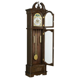 Cedric - Grandfather Clock With Adjustable Chime - Golden Brown