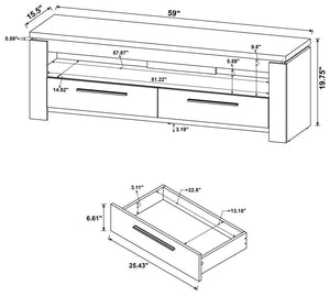 Elkton - 2-Drawer Engineered Wood 59" TV Stand