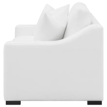 Ashlyn - Upholstered Sloped Arm Loveseat - White