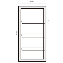 Oriel - Rectangular 3-Shelf Wall Mirror - Silver