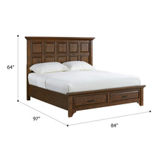 Vista Canyon - King Storage Bed - Burnt Umber