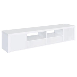 Jude - 2 Door Engineered Wood TV Stand - High Gloss White