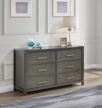 Kieran - 6-Drawer Dresser - Gray