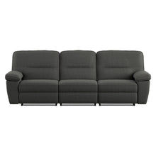 Alberta - 3 Seat Reclining Sofa - Charcoal Gray