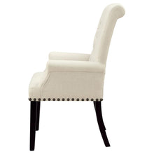 Alana - Fabric Upholstered Dining Arm Chair - Beige