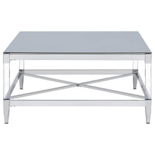 Lindley - Square Tempered Mirror Acrylic Coffee Table - Chrome