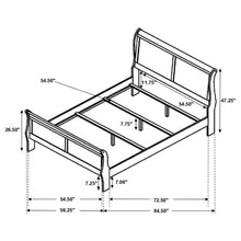 Louis Philippe - Panel Sleigh Bed