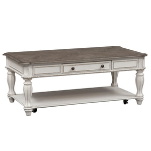 Magnolia Manor - Rectangular Cocktail Table - White