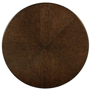 Landon - Round Wood Pedestal Dining Table - Rich Brown