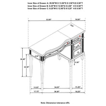 Evangeline - 4-Drawer Vanity Desk Makeup Table - Silver Oak