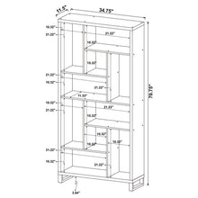 Delwin - 6-Shelf Bookshelf - Rustic Nutmeg