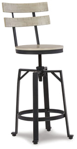 Karisslyn - Whitewash / Black - Swivel Barstool (Set of 2)