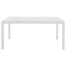 Athena - Rectangular Faux Marble Dining Table - Chrome