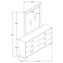 Sidney - 6-Drawer Dresser With Mirror - Rustic Pine