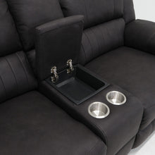 Navaro - Reclining Console Loveseat - Black Licorice