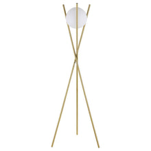 Yamileth - Spherical Bulb Metal Tripod Floor Lamp - Gold