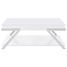 Marcia - Rectangular Lift Top Coffee Table - White High Gloss