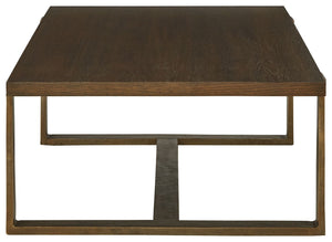 Balintmore - Brown / Gold Finish - Rectangular Cocktail Table