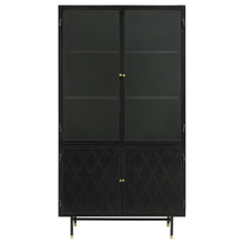 Santiago - 4 Door Metal Tall Storage Cabinet - Matte Black