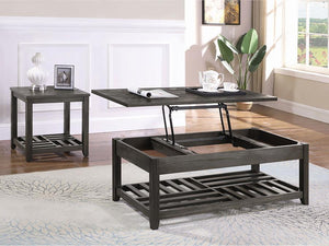 Cliffview - Rectangular Wood Lift Top Coffee Table - Gray