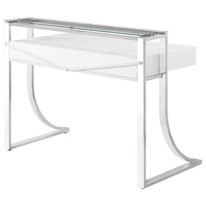 Gemma - 2-Drawer Writing Desk - White High Gloss