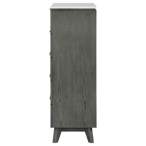 Nathan - 5-Drawer Bedroom Chest - Gray