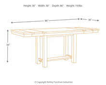 Moriville - Grayish Brown - Rectangular Dining Room Counter Extension Table