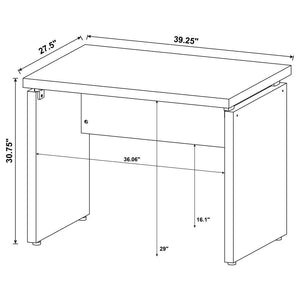 Skylar - 2 Piece Home Office Set L-Shape Desk With File Cabinet - Cappuccino