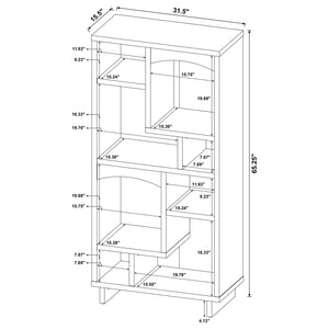 Dalton - 6 Shelf Bookcase - Distressed White