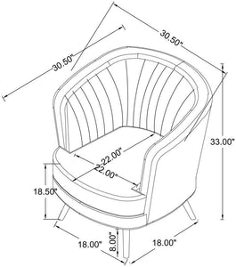 Sophia - Upholstered Channel Tufted Barrel Accent Chair
