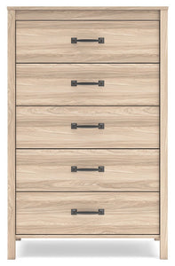 Battelle - Tan - Five Drawer Chest