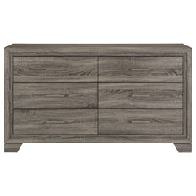 Wright - 6-Drawer Dresser Cabinet - Brown Oak