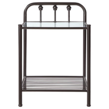 Livingston - Metal 1-Shelf Nightstand - Dark Bronze