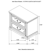 Hillcrest - 2-Drawer Nightstand - Distressed White