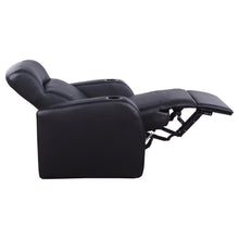 Cyrus - Upholstered Track Arm Recliner - Black