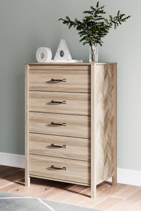 Battelle - Tan - Five Drawer Chest