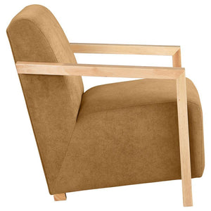 Diego - Upholstered Accent Arm Chair With Wood Arms